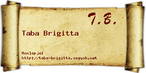 Taba Brigitta névjegykártya